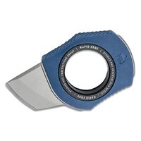 Sog Stainless Steel Utility Blade Rapid Edge Midnight Blue Neck Knife - Blue Grn Handle With Aluminum Pull Rin #18-30-03-43