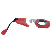Sog Rapid Rescue Tool Rescue Red Stainless Steel Strap Cutter - Red Grn Handles With Aluminum Pull Rin #26-30-01-43