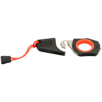 Sog Rapid Rescue Neck Black And Red Stainless Steel Strap Cutter - Black Grn Handles With Red Aluminum Pull Ring #26-30-04-43