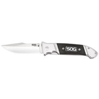 Sog Fielder Folding Knife 3.3" Satin Blade - Black G10 Handle #ff38-cp