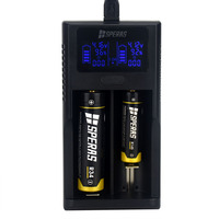 Speras Reverse Protection Battery Charger With Led Screen - 2 Bay Suits 1865/ 26650/1634/14500 #zl220c