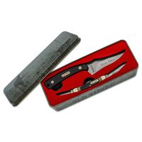 Schrade Old Timer Sharpfinger Fix Blade And Minuteman Folding Knife - Combo Gift Set #1130039