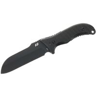 Schrade Delta Class Bedrock Sheepsfoot Fixed Blade Knife 4.25" - Black Overmold Handles #sch1182514