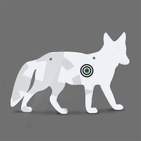 Sts Rimfire Fox Silhouette - Bare Steel - 545x363mm - 6mm Bis 400