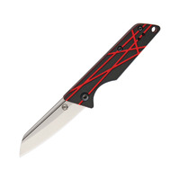 Statgear 2.5 Inch D2 Tool Steel Blade Ledge Slip Joint Knife - Black And Red G10 Handle #stat113red