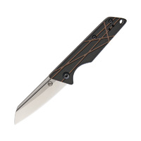 Statgear 2.5 Inch D2 Tool Steel Blade Ledge Slip Joint Knife - Black And Brown G10 Handle #stat113brn