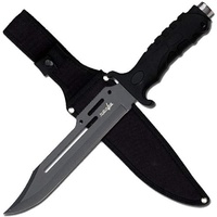 Survivor Tactical Fixed Blade Knife Bowie Half Serrated - 13 Inches Overall #hk-1036