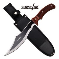 Survivor 15 Inch Big Pakkawood Full Tang Knife - W Sheath #sv-Fix003Br