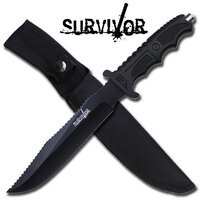 Survivor 13 Inch Sawback Bowie Fixed Blade Knife - W Nylon Sheath #hk-718