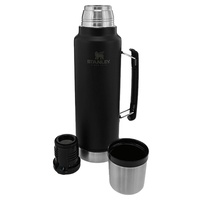 Stanley Classic Vacuum Bottle Insulated Flask - Matte Black 1 Litre #88411