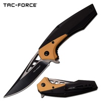 Tac-Force Persian Fine Edge Blade Folding Knife - 7.75 Inches Overall Gold #tf-977Cp