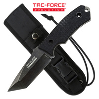 Tac-force Evolution Tanto Stonewashed Tactical Fixed Blade Knife - 8 Inches Overall G10 Handle #tfe-fix002-bk