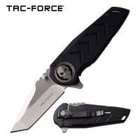 Tac-Force Tanto Tactical Folding Pocket Knife - Black 6.75 Inches Overall #tf-974Bk
