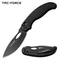 Tac-force Compact Manual Folding Knife - 8.5 Inch Overall Black #tf-1037bkv