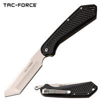 Tac-Force 8 Inch Hunting Tanto Manual Folding Knife - Black #tf-1040Bk
