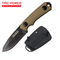 Tac Force Evolution Tactical Full Tang Fixed Blade Knife  - W Necklace Sheath #Tfe-fix009-tn