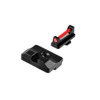 Truglo Brite-site Fiber Optic High Set Handgun Red Sight - Fits Glock Pistol Black Steel #tg-tg132g2