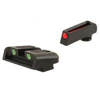 Truglo Brite Site Fiber Optic High Set Handgun Sights Fits Kimber Gun - Red Front Green Rear Black Steel #tg-tg131k