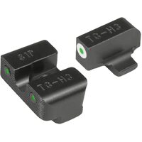 Truglo Tritium Pro High Set Handgun Night Sights Fits Sig Sauer 6/8 - White Focus Lock Ring Glows-in-the-dark #tg-tg231s2w