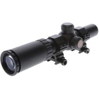Truglo  Turkey 1-4x24 Cir Mt Rifle Scope With 30mm Rings Mount - Circle Duplex Reticle Matte Black #tg-tg8514bc