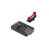 Truglo Brite-site Fiber Optic Pro Sight Low Set Fits Glock Pistol - Red Front Black Rear Black Steel #tg-tg132g1