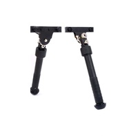 Atacpro Adjustable 6.5-9'' V8 Rifle Bipod Side Mount Folding - M-lok Rail Picatinny Rail Black #tm01004