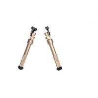 Atacpro Adjustable 6.5-9'' V8 Rifle Bipod Side Mount - M-lok Rail Picatinny Tan Steel Aluminum #tm01005