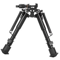 Tekmat 6-9 Inches Adjustable Tactical Rifle Bipod Swivel Picatinny Rail Mount - Steel And Aluminum #tm01019