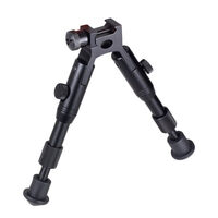 Atacpro Adjustable 6''-9" Tactical Bipod Stand Rifle Gun - Pivod Barrel Rail Mount #tm01021