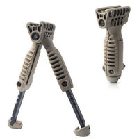 Atacpro Tactical Bipod W Adjustable Leg - 20mm Picatinny Rail Retractable Stand Tan  #Tm01027