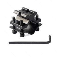 Atacpro Adjustable Rifle Scope Ring Adapter 20mm Rail Barrel Mount Laser Sighter - Black #tm01041