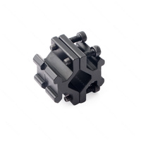 Tekmat Double 20mm Rail Barrel Mount Clamp For Rifle Gun Scope - Black #Tm01042