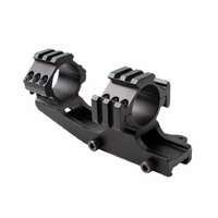 Atacpro Rifle Quick Release Scope Mount 1" 30mm Dual Rings Picatinny Weaver Rail - Black #tm01056