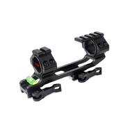 Atac Pro Tactical Accessories Qd Cantilever Rifle Scope Mount Rings 1 Inch 25mm 30mm For Picatinny Weaver - Black #Tm01057