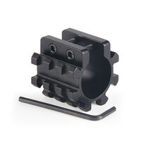 Atacpro Tactical Accessories 1 Inch 25mm Ring 3 Picatinny Rail Side For 12 Gauge 5 Position Barrel - Black #tm01059