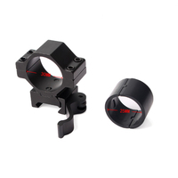 Atacpro Tactical Accessories Quick Detach Scope Ring Barrel Mount 1 Inch 30mm 20mm Picatinny Weaver Rail - Black #tm01061