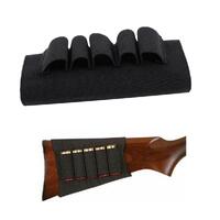 Tekmat Shotgun Buttstock 5 Shells Cartridge Ammo Holder - Black #Tm01111