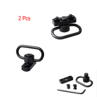 Atacpro 2 Pc Sling Mounts Locking T-nuts Screws W Push Button - Black #tm01145
