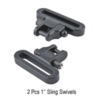Tekmat Quick Detach Heavy Duty 1 Inch Rifle Sling Swivels - Black #Tm01148