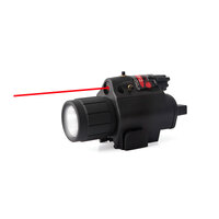 Atacpro Tactical Flashlight Optics Outdoor Laser Led Light - 2 In 1 Red Sight #9908