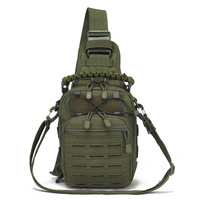 Tekmat Outdoor Tactical Molle Sports Military Chest Bag - Green #ze014