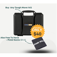Tough Move Two Pistol Hand-gun Case - Stackable Storage With Tsa Lock Hole #1412 Bk