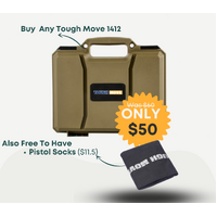 Tough Move  Two Pistol Hand-gun Case - Stackable Storage With Tsa Lock Hole #1412 Tan