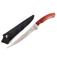 Tassie Tiger 7 Inch Fillet Knife Wooden Handle - Sheath #ttkf7
