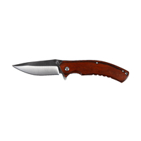 Tassie Tiger Wood Handle Edc Folder With Pocket Clip - Usa Made #ttkusawf