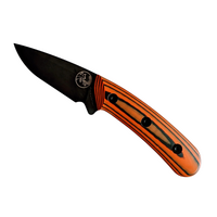 Tassie Tiger Knives Australian Made D2 Steel Skinning Knife Orange G10 Handle #ttkauso