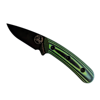 Tassie Tiger Knives Australian Fixed Blade Skinning Knife Green Handle #ttkausg