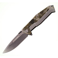 Usmc U.s. Marines Tactical Folding Knife - Digital Camo G10 Cnc Overlay Handle #m-3002dg