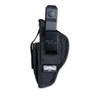 Uncle Mikes Pistol Handgun Ambidextrous Sidekick Hip Nylon Holster - Size 1 Mag Pouch Black #ummo70010