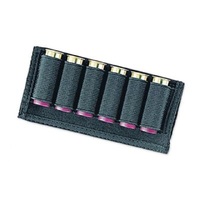 Uncle Mikes Cartridge Slide Shotgun Shell Holder Sturdy Elastic Loops - Black 6 Rnd #um88471